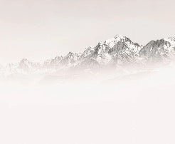 Papier peint matin brumeux Mont Blanc