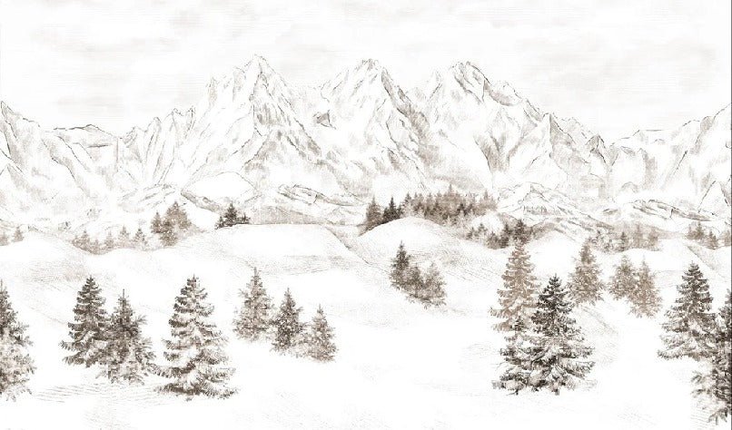 Papier peint montagne massif des Alpes