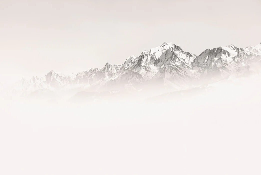 Papier peint matin brumeux Mont Blanc