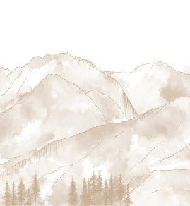 Papier peint panoramique Aravis sépia