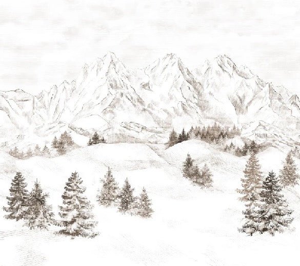 Papier peint montagne massif des Alpes