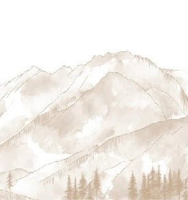 Papier peint panoramique Aravis sépia