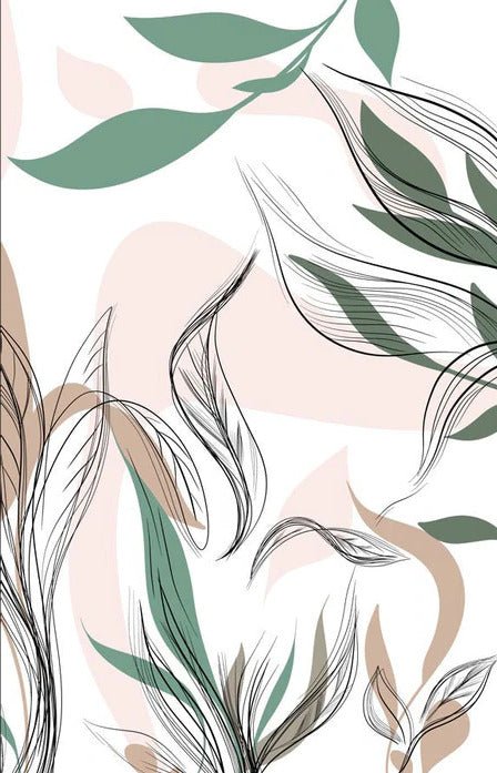 Papier peint panoramique fleur graphique, XXL, tendance