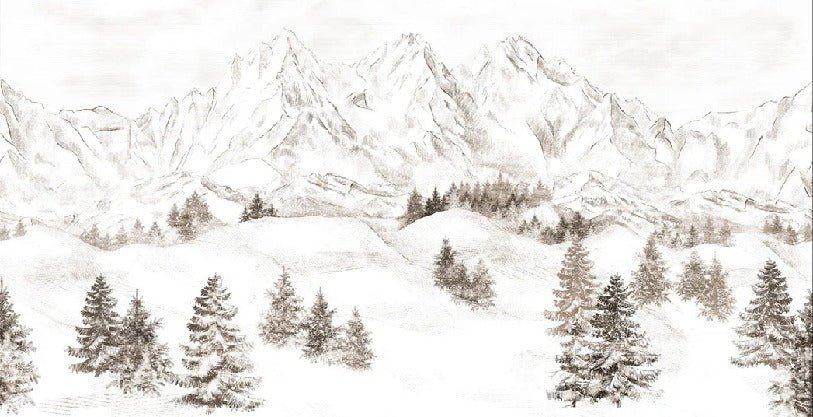 Papier peint montagne massif des Alpes