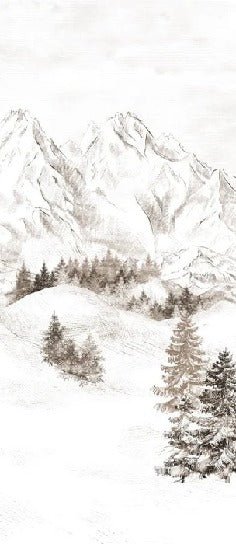 Papier peint montagne massif des Alpes