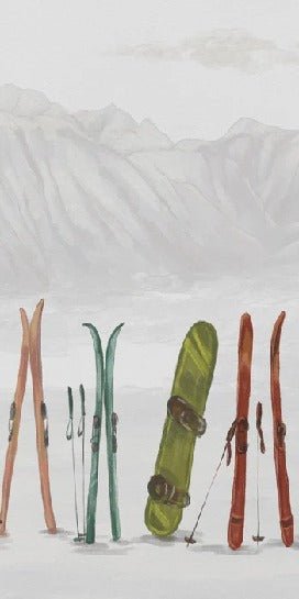 Papier peint ski à Courchevel, XXL, tendance