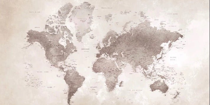 Papier peint carte du monde intemporel