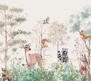 Papier peint chambre enfant nature magique beige, XXL, tendance