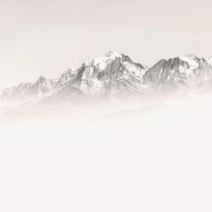 Papier peint matin brumeux Mont Blanc