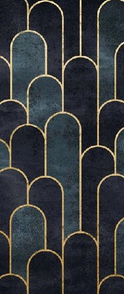 Papier peint toilette dark blue chic, XXL, tendance