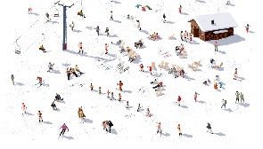 Papier peint panoramique après ski