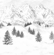 Papier peint montagne sommets de Chamonix, XXL, tendance