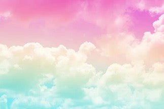 Papier peint nuage rose et bleu tendance
