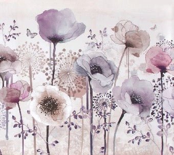 Fleur Parme wallpaper