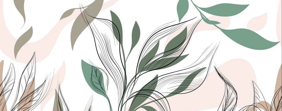 Papier peint panoramique fleur graphique, XXL, tendance