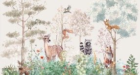 Papier peint chambre enfant nature magique beige, XXL, tendance