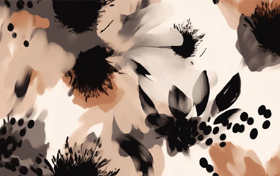 Papier peint fleur hypnotique