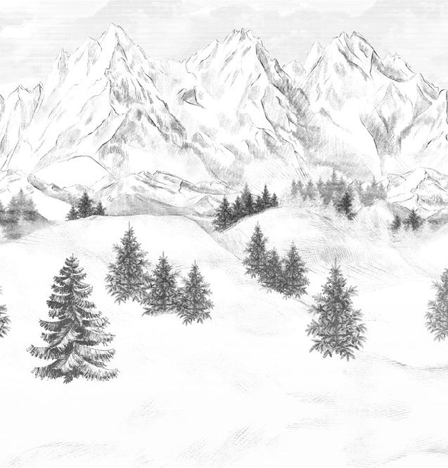 Papier peint montagne sommets de Chamonix