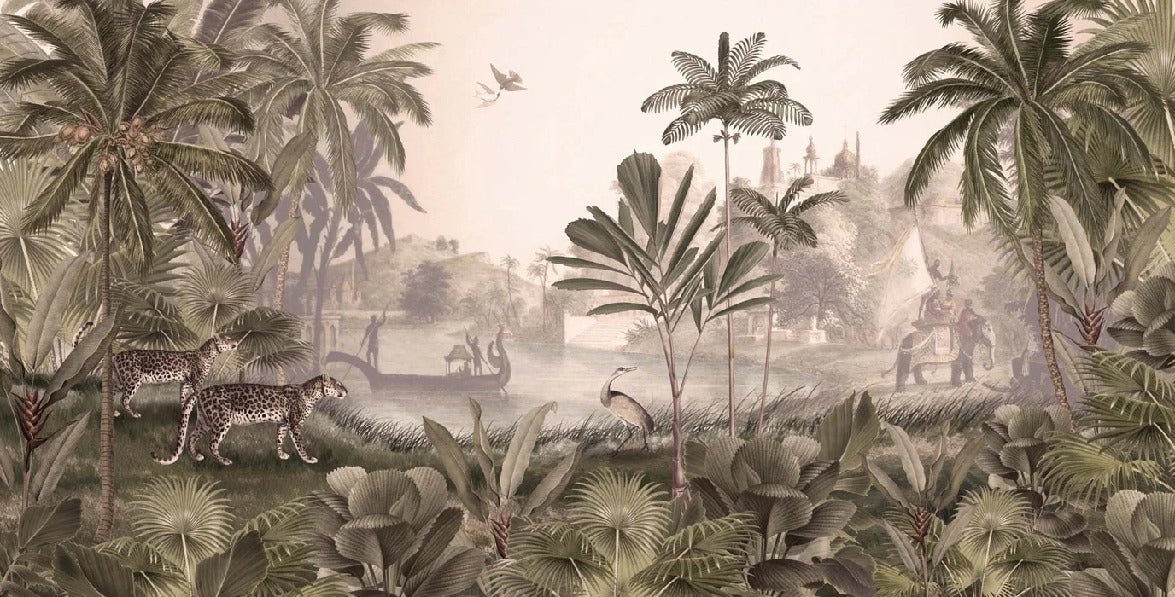 Papier peint jungle haven léopard, XXL, tendance