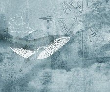 Papier peint enfant baleine en mer