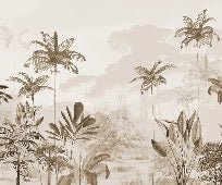Papier peint panoramique jungle eden sépia