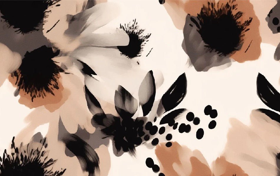 Papier peint fleur hypnotique