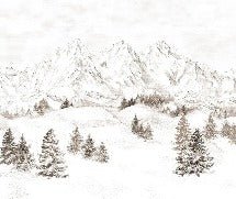 Papier peint montagne massif des Alpes, XXL, tendance