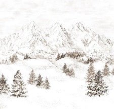 Papier peint montagne massif des Alpes