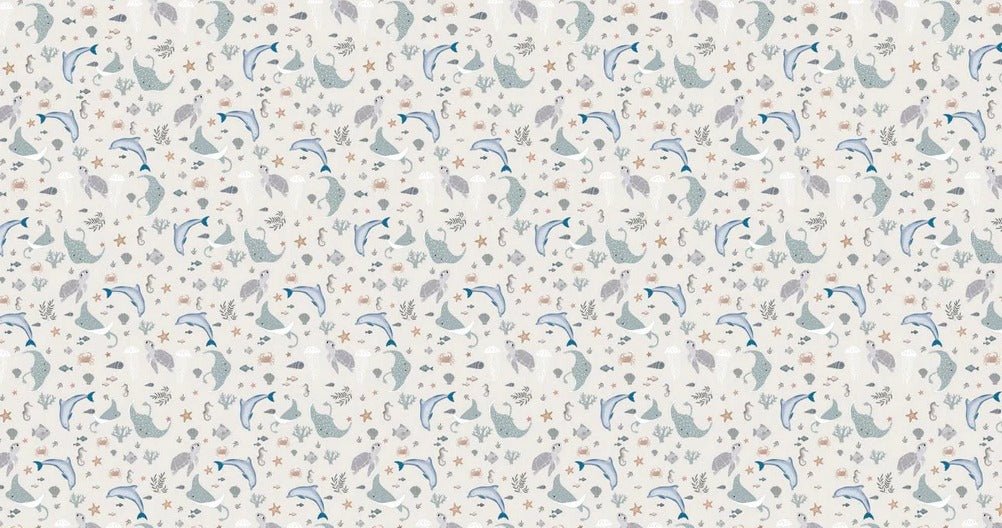 Papier peint motif océania beige