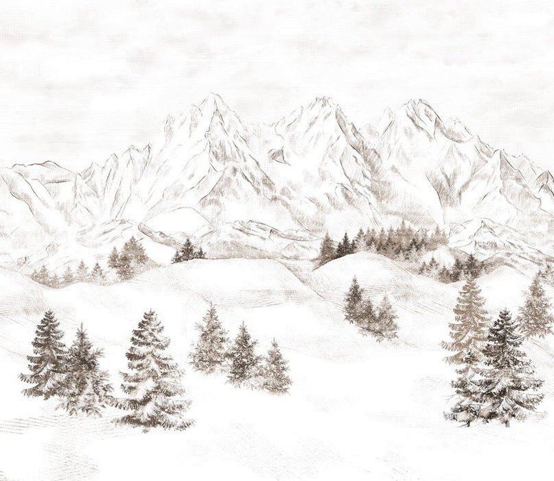 Papier peint montagne massif des Alpes