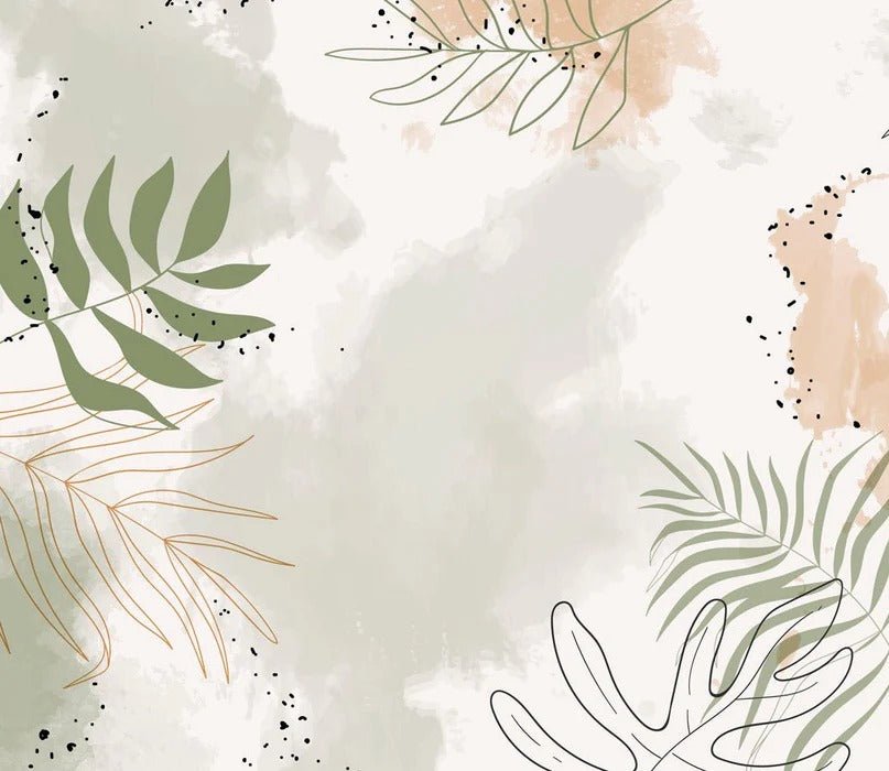 Papier peint panoramique aquarelle végétale