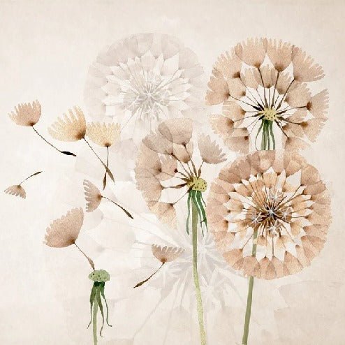 Papier peint fleur pissenlit, XXL, tendance