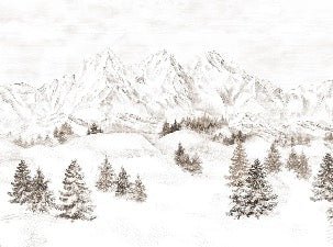 Papier peint montagne massif des Alpes