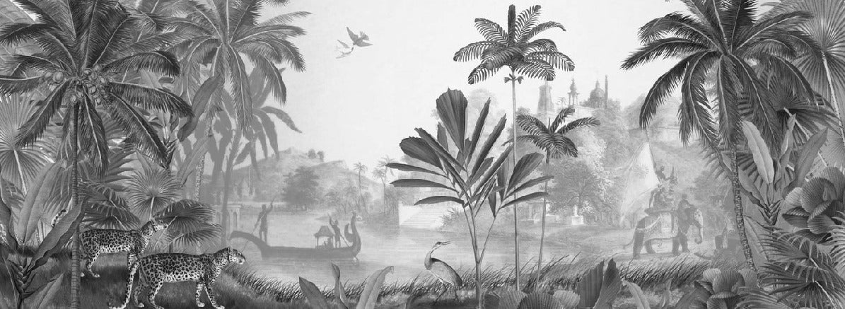 Papier peint panoramique ombres sauvages, XXL, tendance