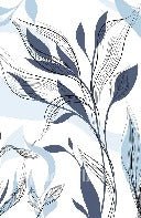 Papier peint fleur graphique bleu, XXL, tendance