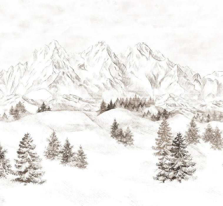 Papier peint montagne massif des Alpes