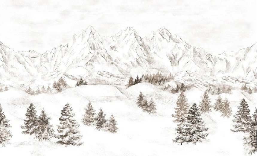 Papier peint montagne massif des Alpes, XXL, tendance