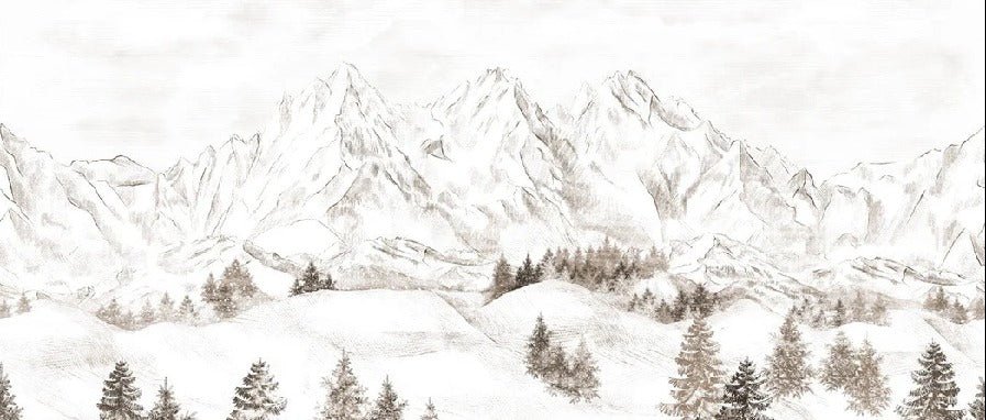 Papier peint montagne massif des Alpes