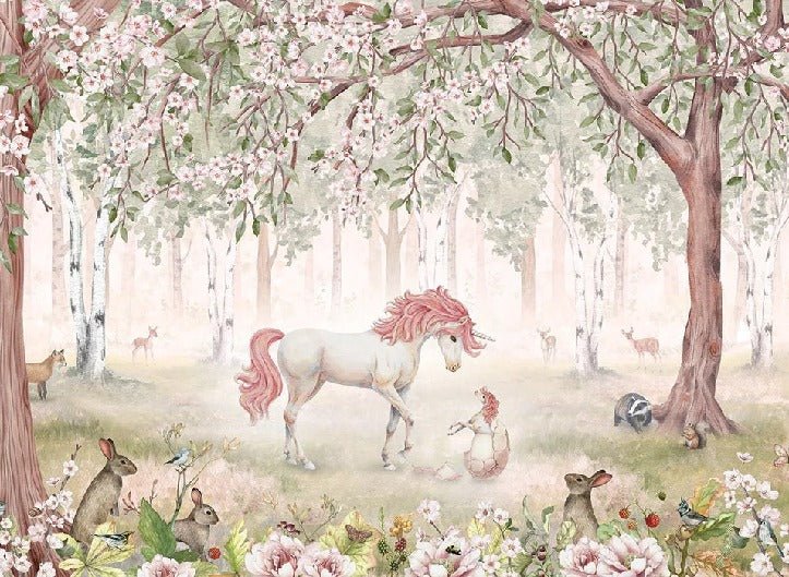 Girl fairy unicorn wallpaper