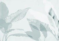 Papier peint feuillage moderne vert d'eau, XXL, tendance