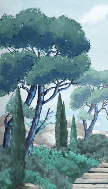 Papier peint balade dans les calanques, XXL, tendance