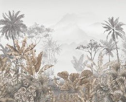 Tropical sepia wallpaper