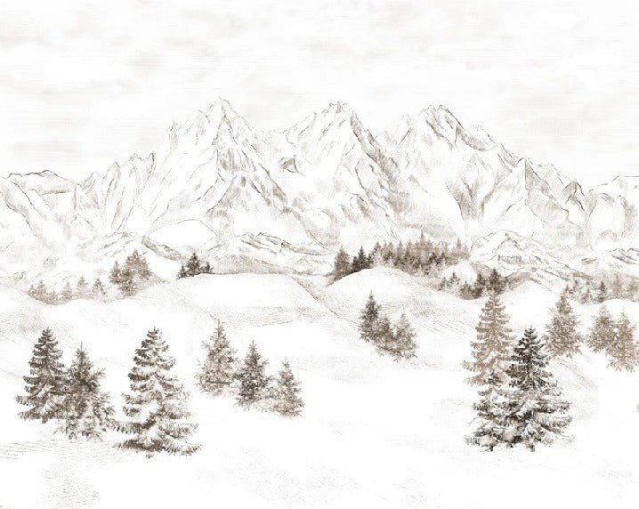 Papier peint montagne massif des Alpes