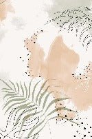 Papier peint panoramique aquarelle végétale