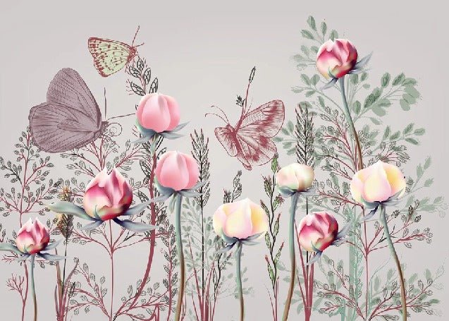 Papier peint panoramique Fleur & Tulipe, XXL, tendance