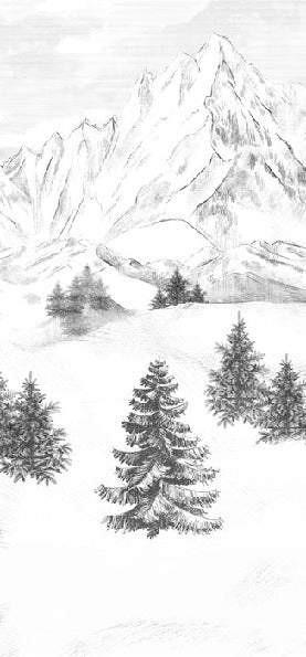 Papier peint montagne sommets de Chamonix, XXL, tendance