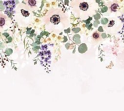 Papier peint salle de bain fleurs merveilleuses
