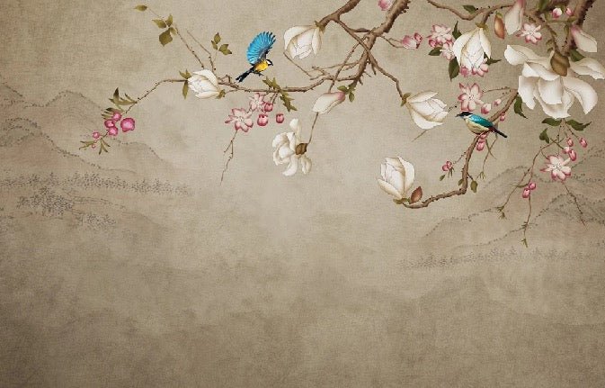 Papier peint salle de bain Romantique bird
