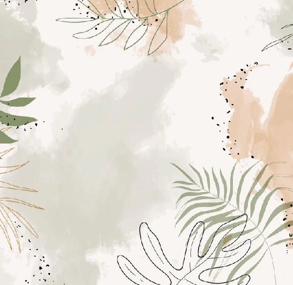 Papier peint panoramique aquarelle végétale