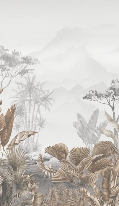 Tropical sepia wallpaper
